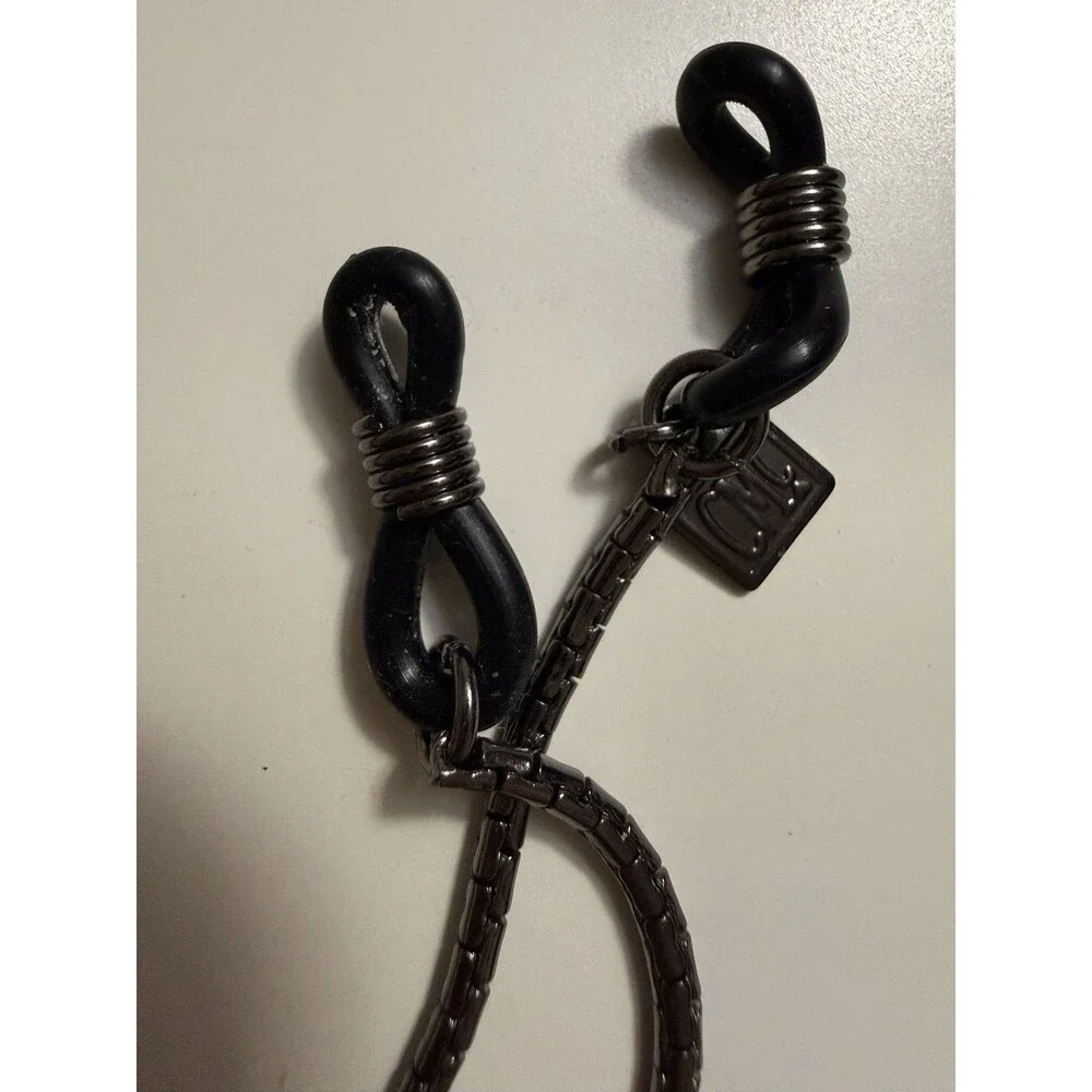 Vintage Eyeglass Chain Liquid Gunmetal Minimalist Sleek Classic CMC